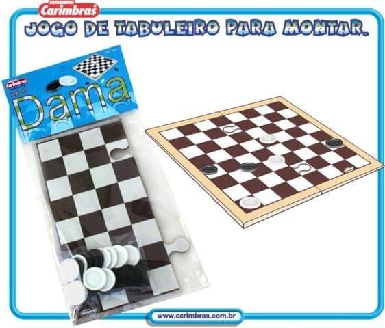 Jogo de Dama Adaptado em MDF