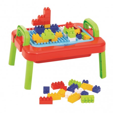 Mesa Montável Mercoblocks com 64 Peças